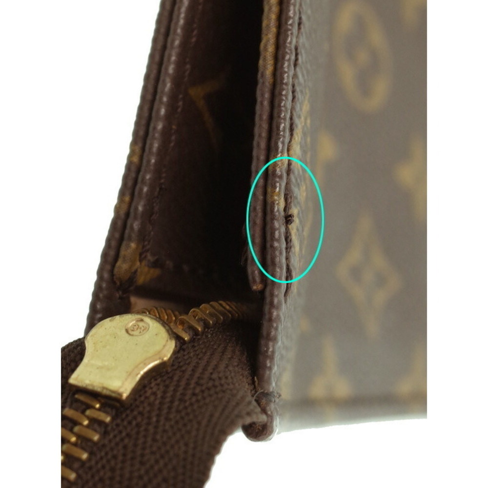 Louis Vuitton Monogram Leather Brown Poche Toilette Cosmetic Pouch - Picture 9 of 9